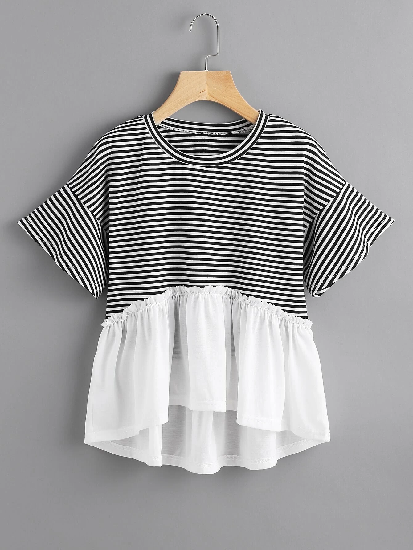 dip hem smock top