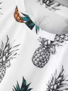 ROMWE Pineapple Print Random Tee, School - Multicolor - View 4