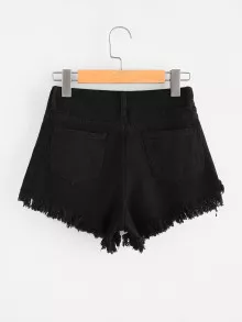 SHEIN EZwear Shorts mezclilla con rotos