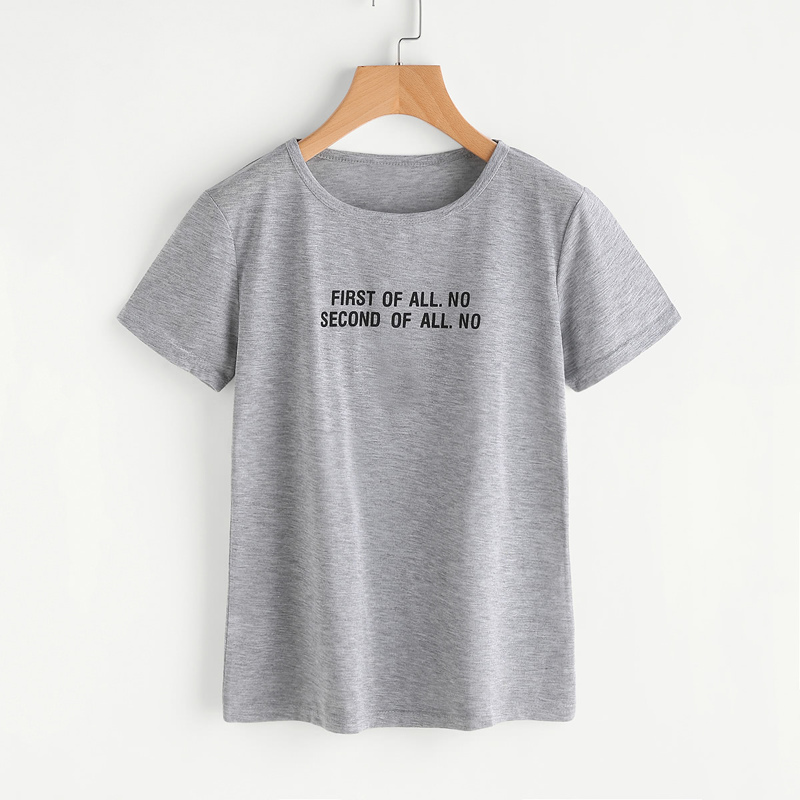 

Slogan Graphic Tee, Grey