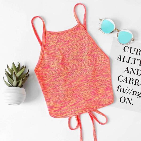 

Lace Up Open Back Cami Top