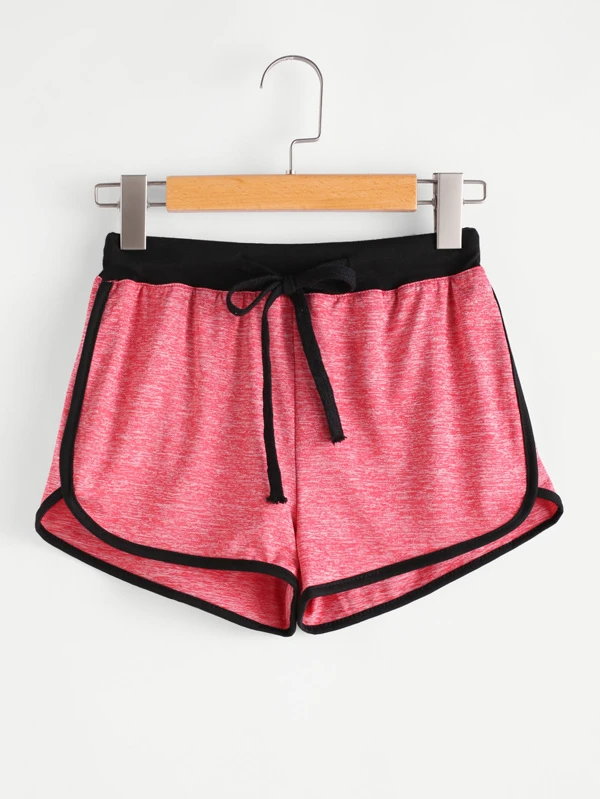 drawstring waist ringer shorts
