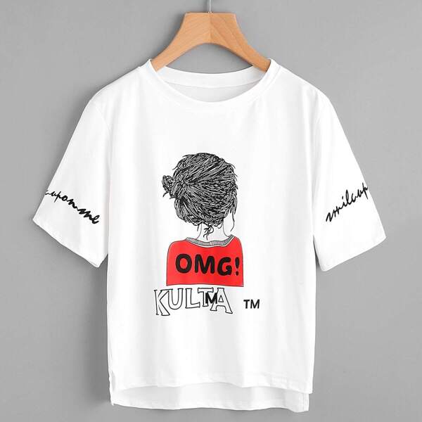 

Letter Graphic Tee, White