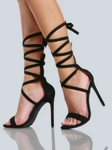 ballerina lace up heels