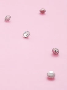 Clip In Rhinestone Thread Hair Charm - 실버 - 보기 2