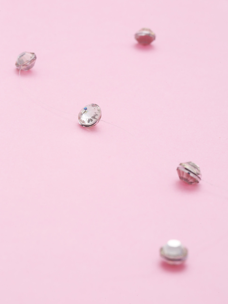 Clip in Strass Faden Haar Charme - Silber - Übersicht 2