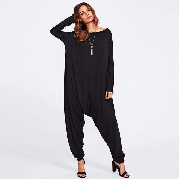 

Drop Crotch Jersey Jumpsuit