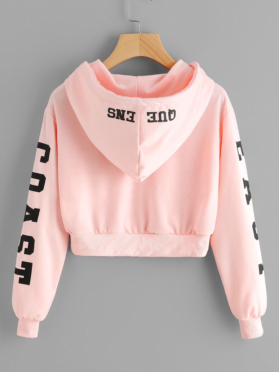 Amazhiyu Felpa Corta Con Cappuccio Da Donna In Pile - Maniche Lunghe, Spalla Caduta, Colore Tinta Unita - Calda E Morbida Per Casual E Sport - 2