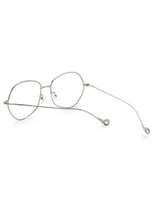 Gafas con montura metálica y lentes transparentes - transparente - Ver 2