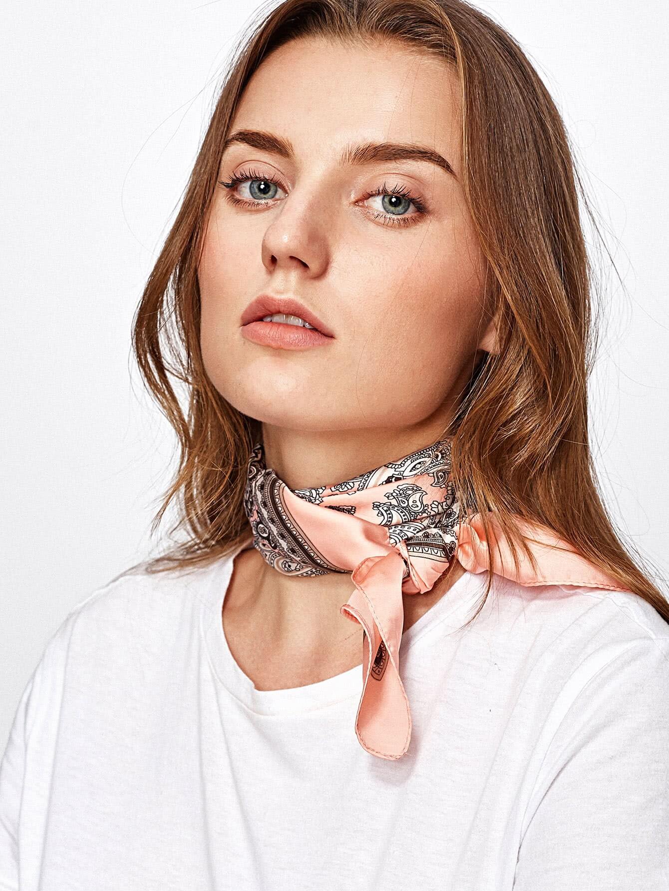 paisley print satin bandana