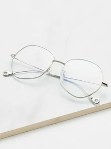 Gafas con montura metálica y lentes transparentes - transparente - Ver 1