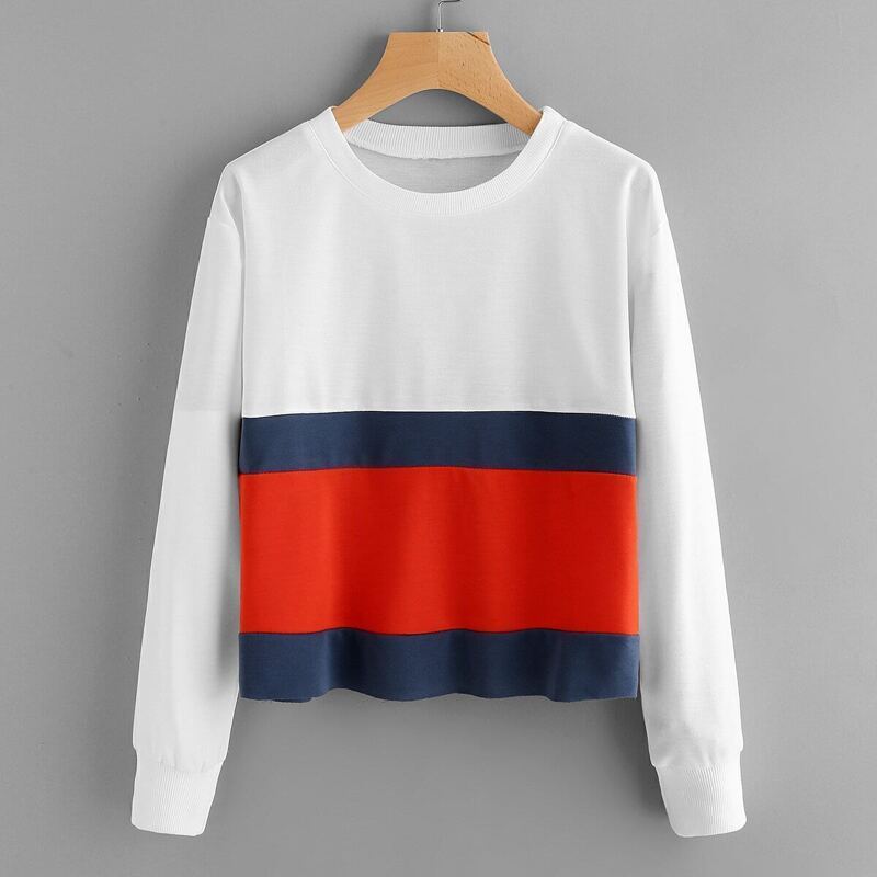 

Color Block Sweatshirt, Multicolor