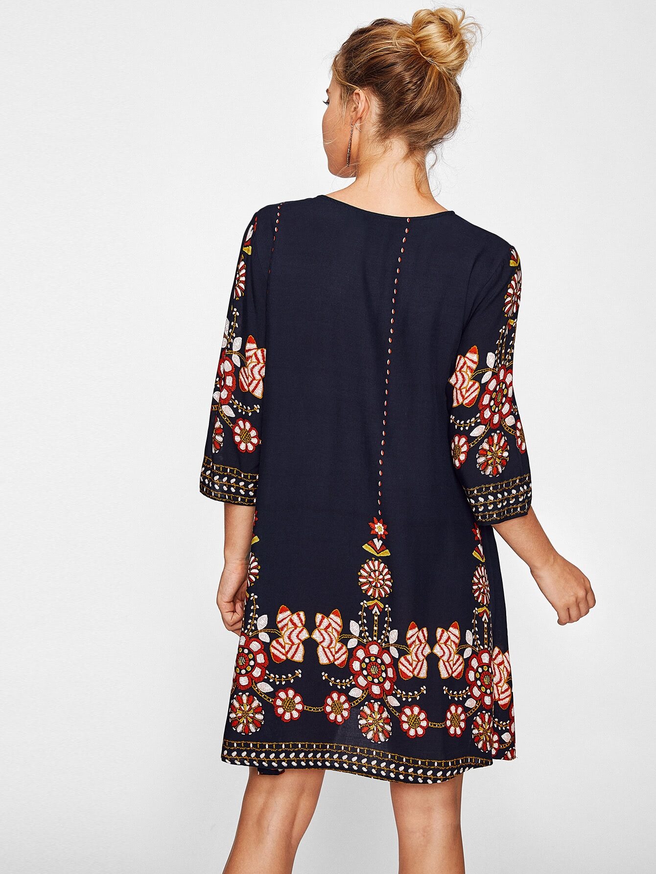 flower print flowy dress