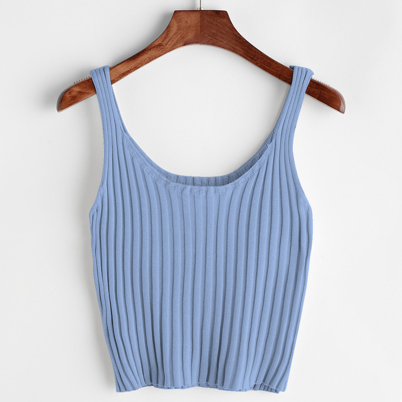 

Ribbed Tank Top, Blue