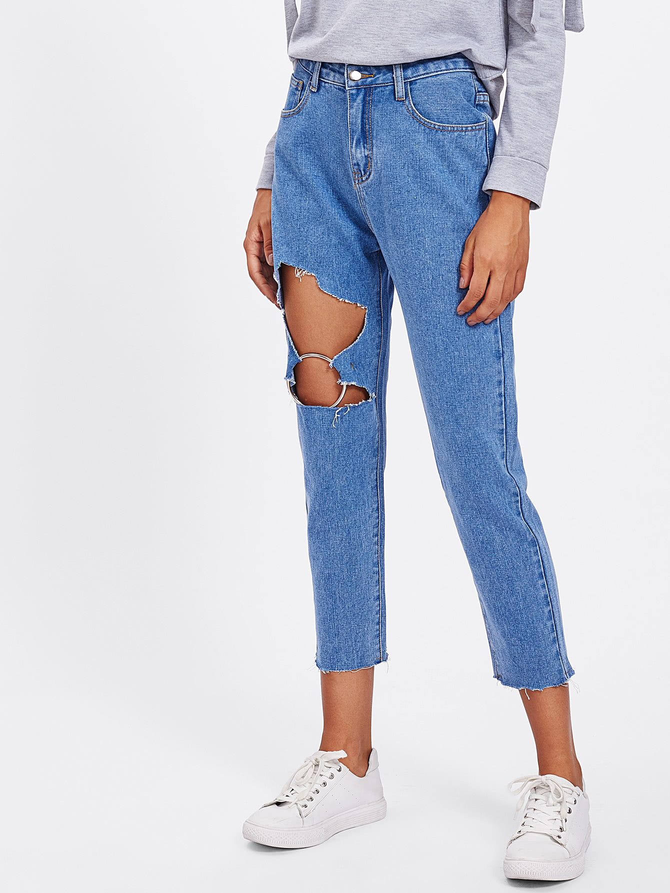 o ring cut out jeans
