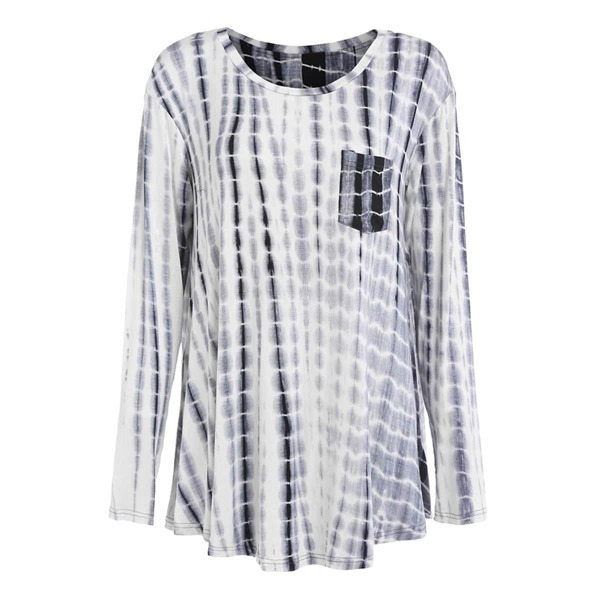 

Tie Dye Chest Pocket Tee, Black and white
