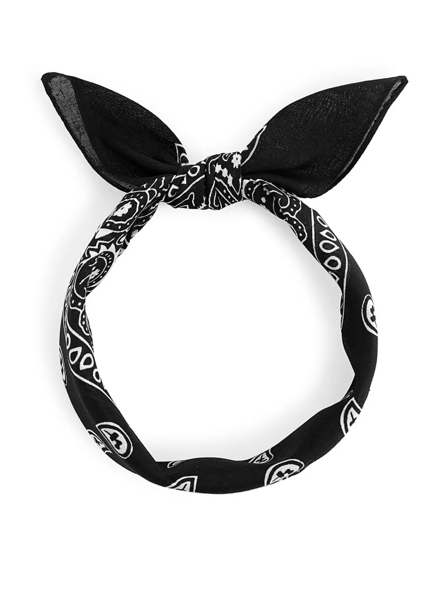 Pañuelo Con Estampado Paisley - Negro - Ver 1