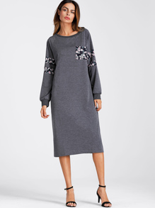 Cut And Sew Sweatshirt Dress