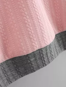 SHEIN Cut And Sew Textured Sweatshirt - Multicolor - View 4