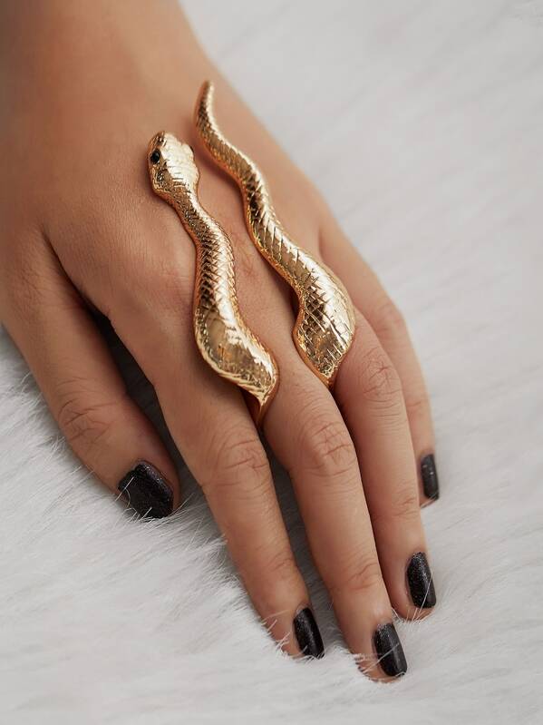 

Snake Design Cute Ring 1pc, Gold