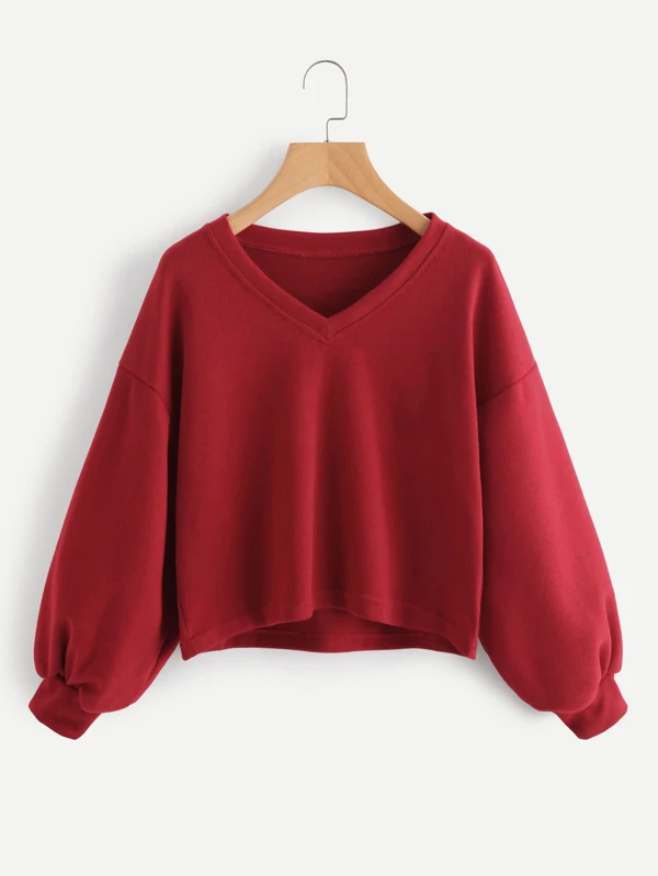 lantern sleeve sweatshirt