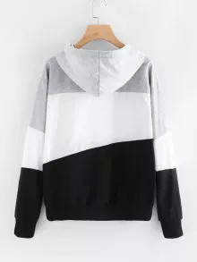 Colour Block Hoodie - Multicolor - View 2