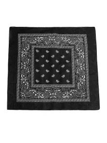 Pañuelo Con Estampado Paisley - Negro - Ver 4