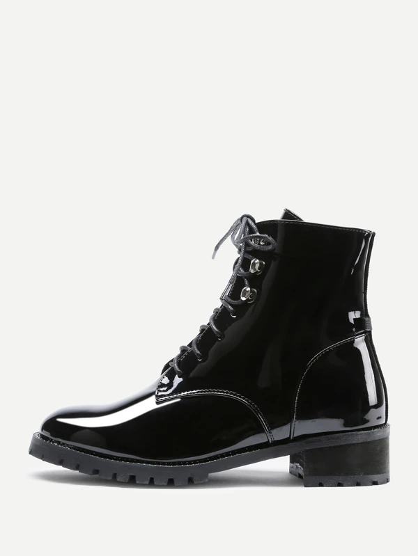botines de charol