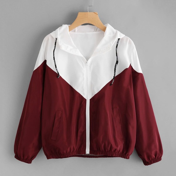 

Two Tone Hooded Jacket