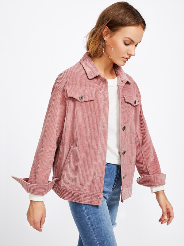 Pink cord jacket h&m Modische Jacken 20182019