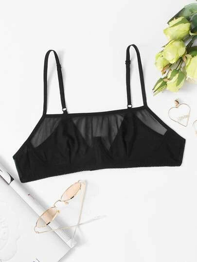 sheer bandeau bra
