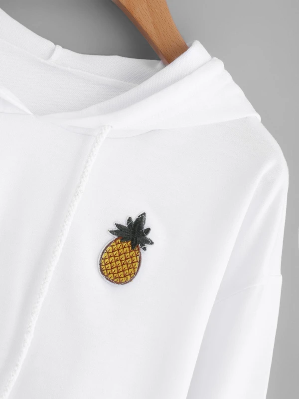 pineapple cropped hoodie