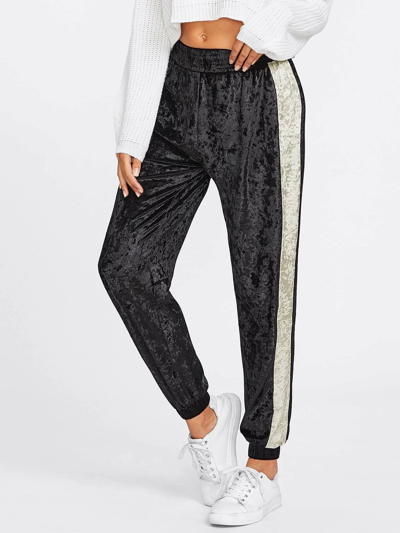 Crushed velvet sweatpants Clearance