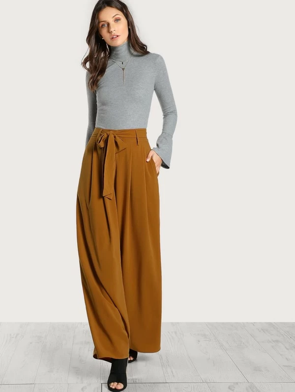 high rise flowy pants