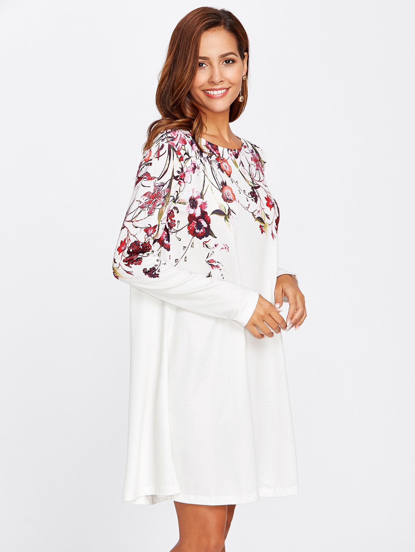 botanical print flowy dress