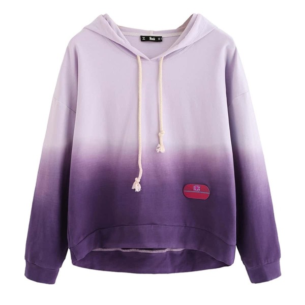 

Ombre Hooded Dip Hem Sweatshirt