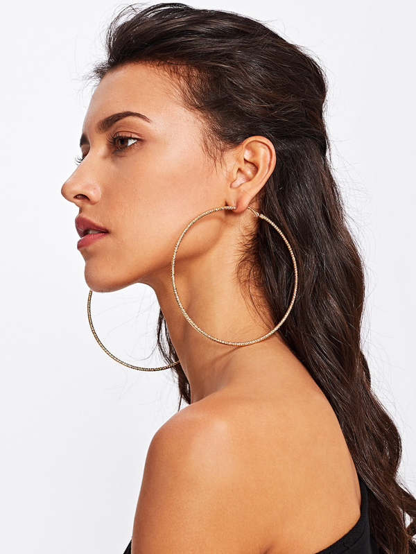 Oversized Hoop Earrings Shein Sheinside