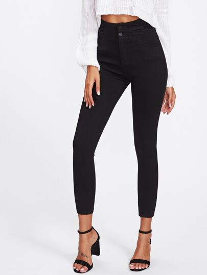 SHEIN Essnce High Waist High Stretch Skinny Jeggings