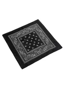 Pañuelo Con Estampado Paisley - Negro - Ver 2