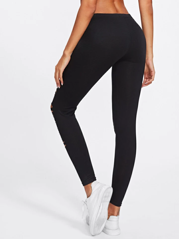 Ripped active leggings sales