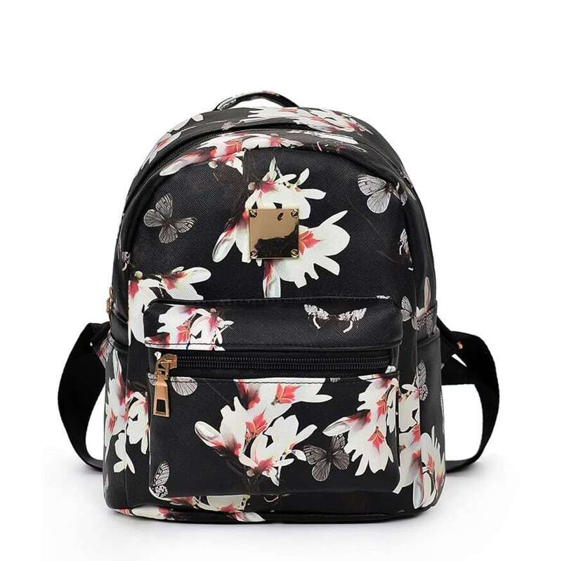 

Vintage Flower Print Backpack, Multicolor