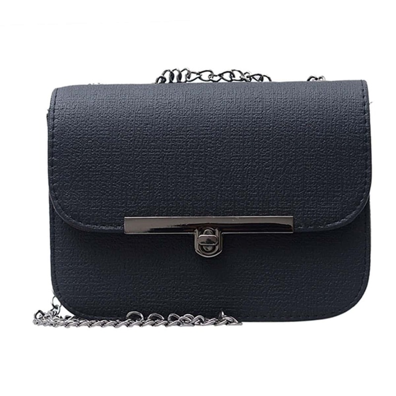 

PU Shoulder Chain Bag, Black
