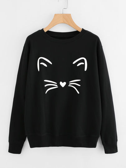 shein cat sweatshirt