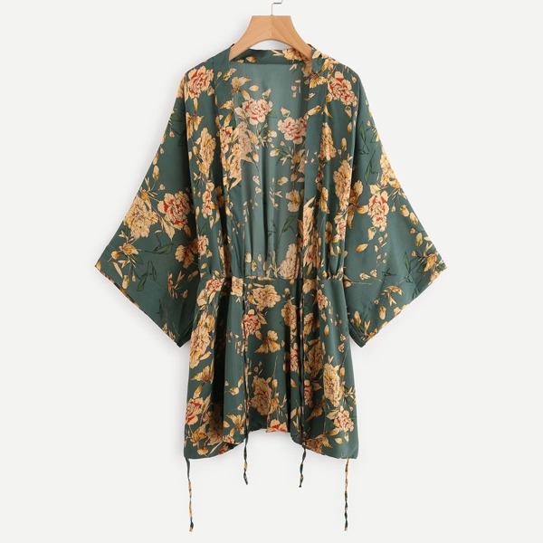 

Botanical Print Kimono, Multicolor