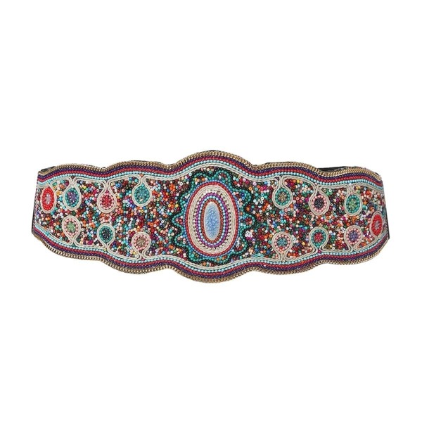 

Beaded Design Elastic Belt, Multicolor