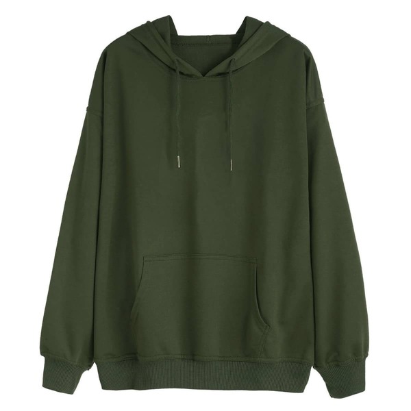 

Kangaroo Pocket Hooded Sweatshirt, Army green