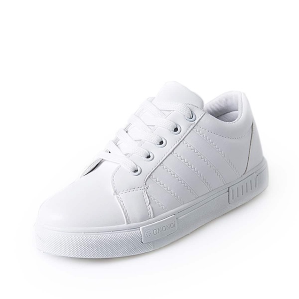 

Lace Up Striped Detail Sneakers, White