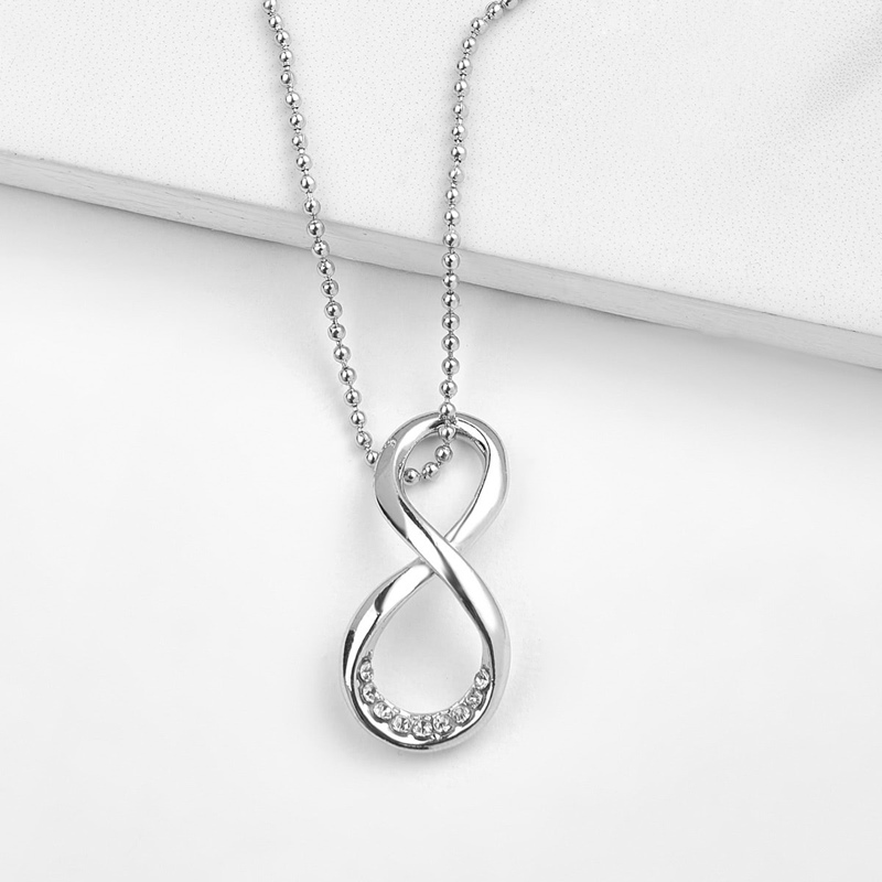 

Open Twist Pendant Necklace, Silver