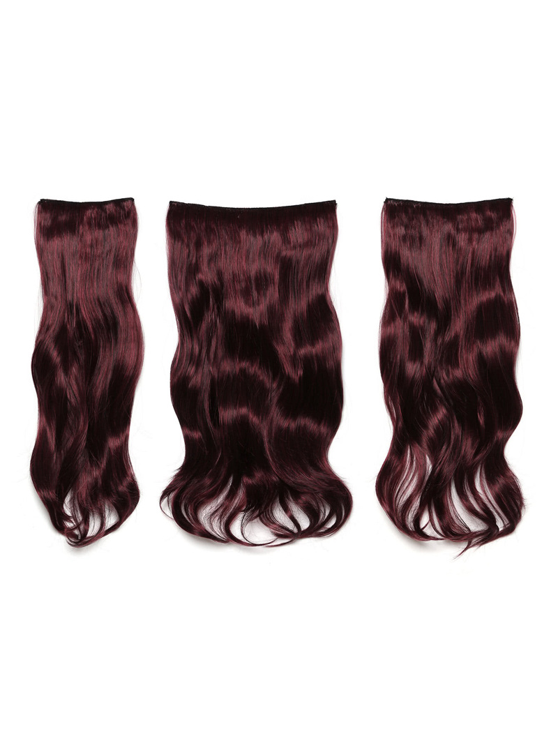 

Black & Burgundy Clip In Soft Wave Hair Extension 3pcs