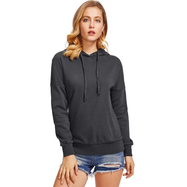 

Drop Shoulder Hoodie, Grey